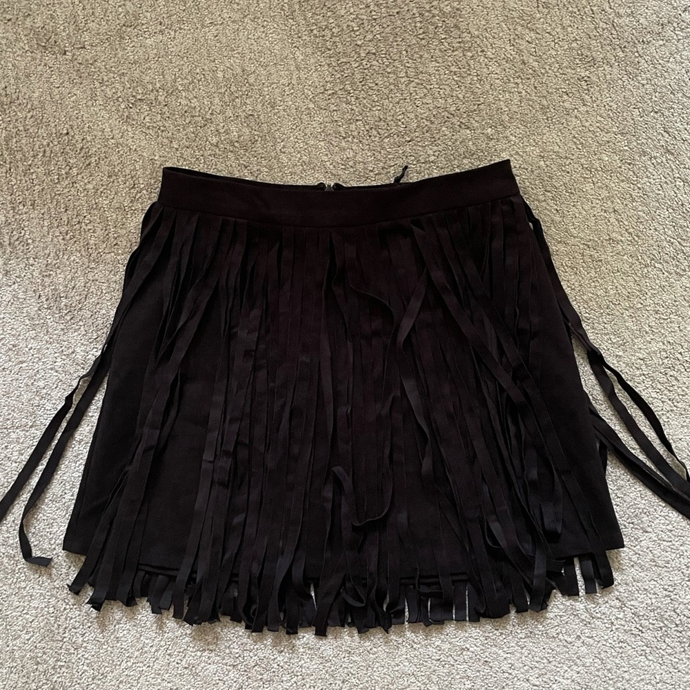 BB Dakota Barton Fringe Black Skirt